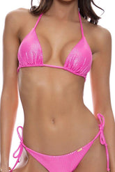 BIKINI TRIANGOLO DONNA  FUCSIA 816C21 C2 PINK LULI FAMA